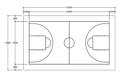 篮球球场灯光-篮球场布灯方案