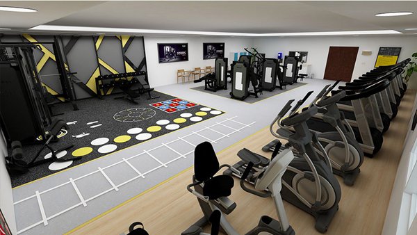 120平方健身房配置方案-广西舒华体育健身器材有限公司