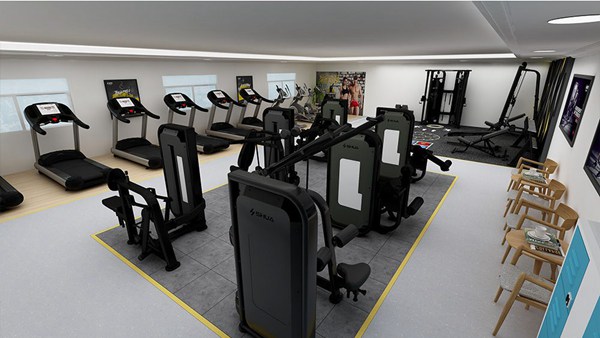 120平方健身房配置方案-广西舒华体育健身器材有限公司