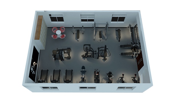60平方健身房配置方案-广西舒华体育健身器材有限公司