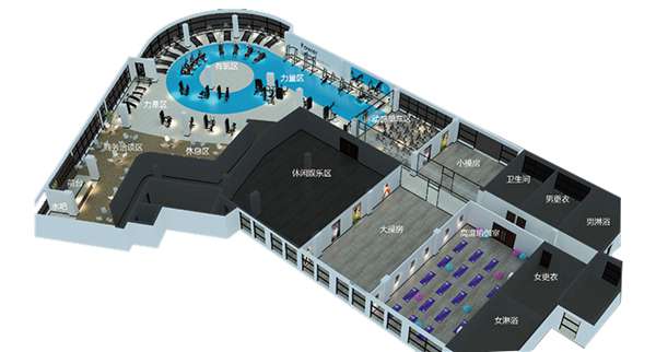 1500平方健身房配置方案-广西舒华体育健身器材有限公司