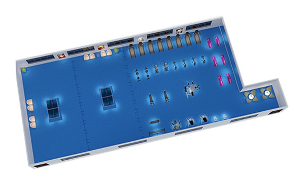 150平方健身房配置方案-广西舒华体育健身器材有限公司